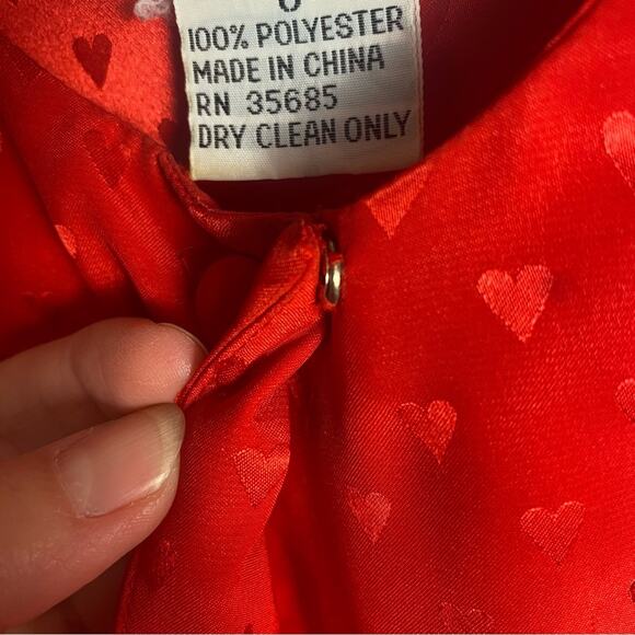 Evan Picone Satin Brocade Heart Blouse Size 6 Medium - Picture 7 of 7